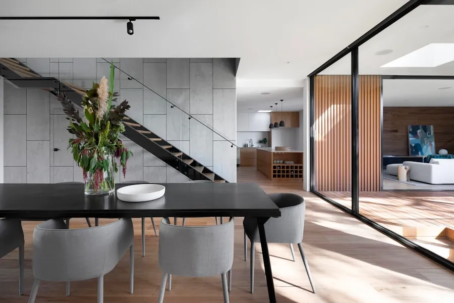 Bali villa interior design concept using warm timber and neutral upholstery